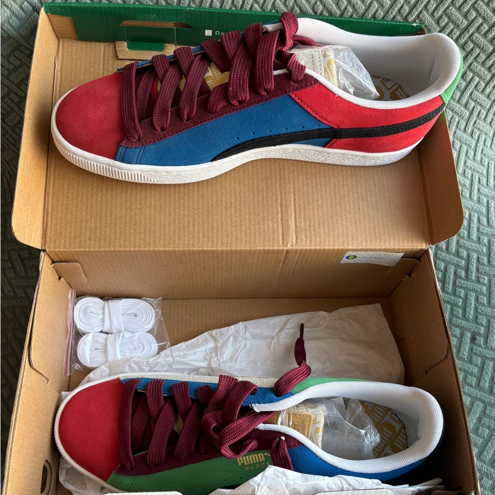 Puma Suede Multicolor Colorblock Shoes Men 11.5 – New in Box